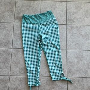 Green Gingham Checkered Pants